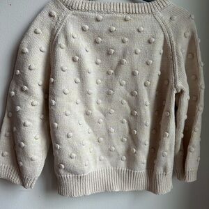 Jamie Kay Cream Crew Neck Sweater with Textured Bobble Design